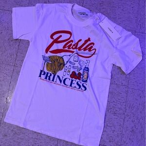 White 'Pasta Princess' Graphic T-Shirt